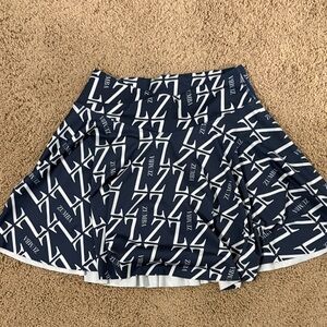 Zumba Fitness Navy and White Skort and Navy and Yellow top